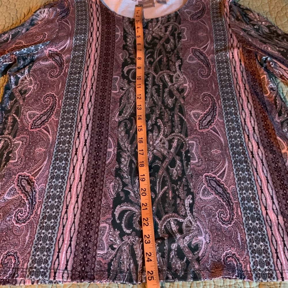 Chico’s 3/4 Sleeve Top with Scoop Neck Size Large - Picture 9 of 14